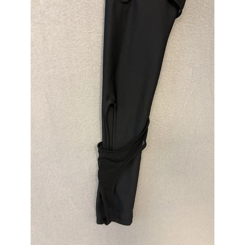 Alo Yoga Black High-Waist Airbrush High Line Mesh Leggings - Size Small